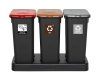 Kosz FLAP BIN 20L czarny / pokrywa brązowa BIO